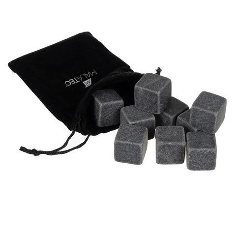 9 kamiennych kostek chłodzących w materiałowym woreczku