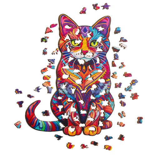 Puzzle w kształcie kota