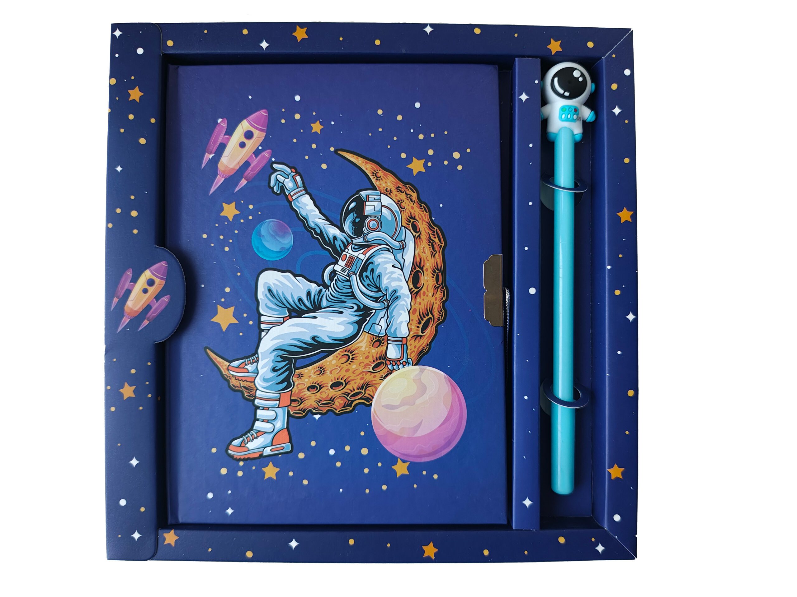 notes z motywem astronauty