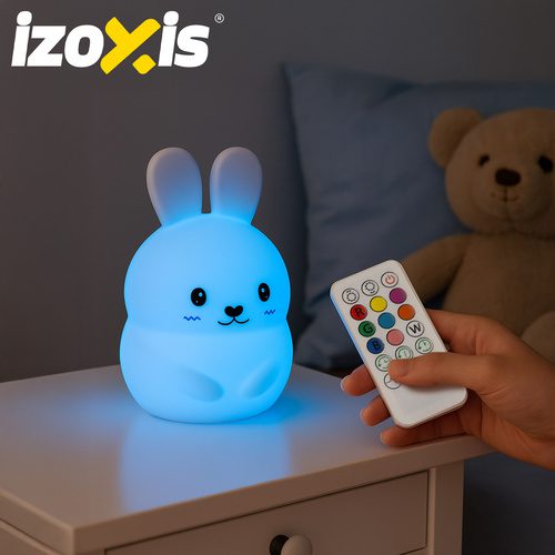 Lampka nocna RGB z pilotem - KRÓLIK - obrazek 6