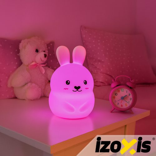 Lampka nocna RGB z pilotem - KRÓLIK - obrazek 2