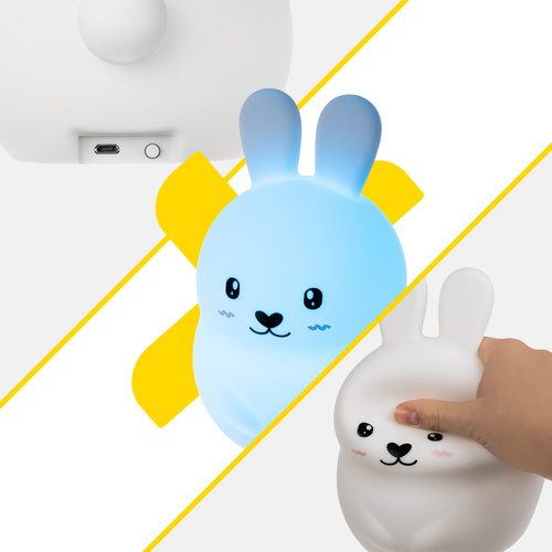 Lampka nocna RGB z pilotem - KRÓLIK - obrazek 3