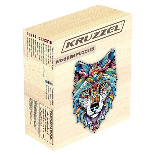 Drewniane puzzle WILK - obrazek 6