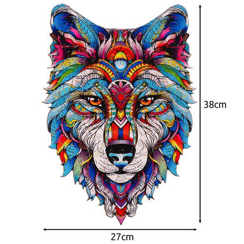 Drewniane puzzle WILK - obrazek 2