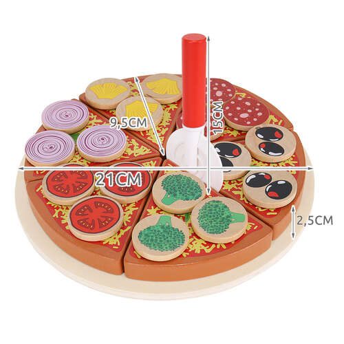 Drewniana pizza na rzepy - obrazek 3