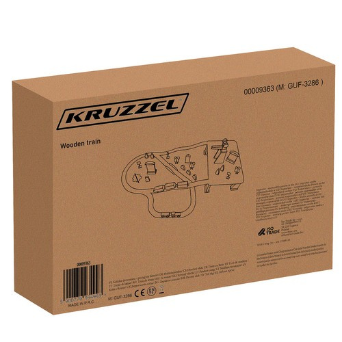 Drewniana kolejka 88 elementów – rozbudowany zestaw z portem - obrazek 6